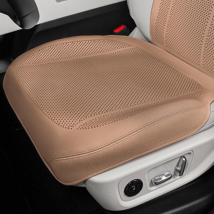 Ventilated Perforated Breathable Car Seat Cushion Universal Back Seat Cover For 5-Seater Cars — Front Seat Cushion Red