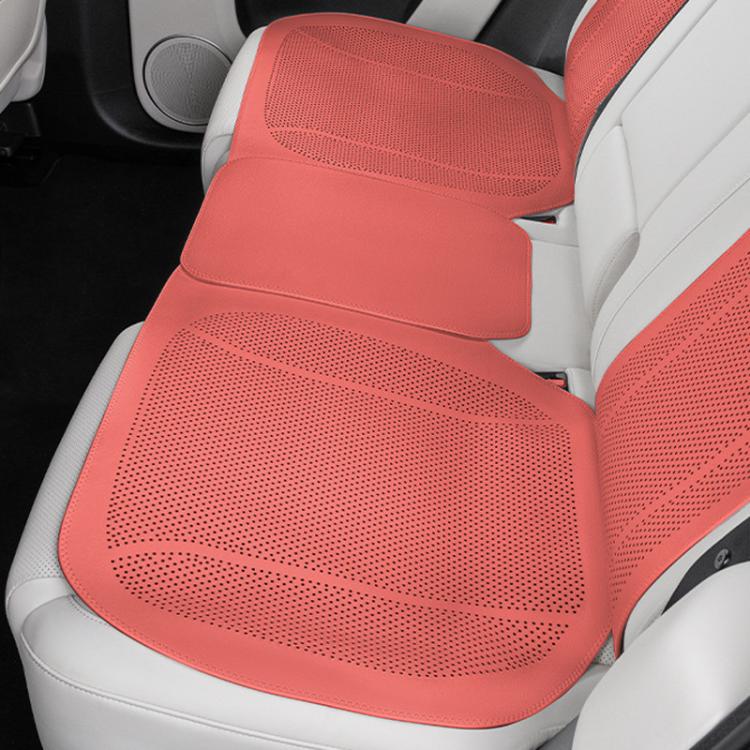 Ventilated Perforated Breathable Car Seat Cushion Universal Back Seat Cover For 5-Seater Cars — Rear Seat Cushion Black