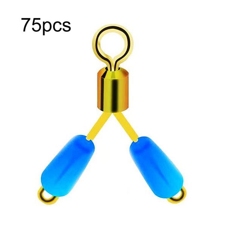 75pcs Anti-Tangle Figure 8 Swivel Connector Anti-Tangle Silicone Quick Leader Clip — Medium