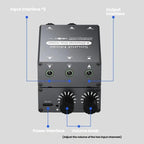 3.5mm Audio Switcher Selector Dual 3.5mm AUX Inputs To Single Output With Independent Volume Control — view 4