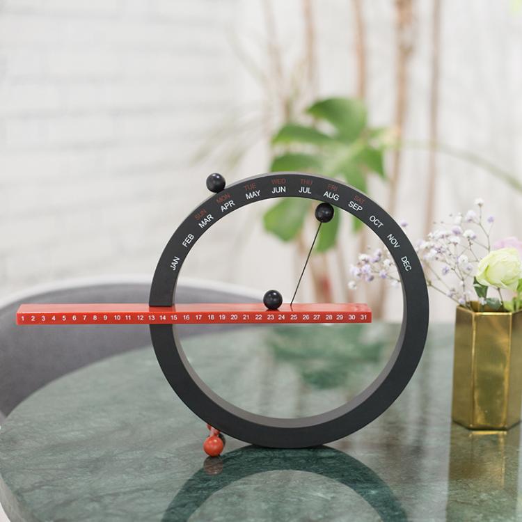 Magnetic Ball Perpetual Calendar Wall Decor Desktop Ornaments — Black White