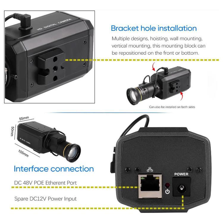 Vanxse 4MP Ultra HD 5-50mm Zoom Lens PoE Network Camcorder