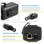 Vanxse 4MP Ultra HD 5-50mm Zoom Lens PoE Network Camcorder