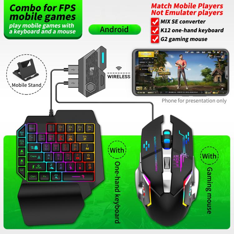 Mobile Game Controller Bluetooth 5.0 Keyboard Mouse Converter