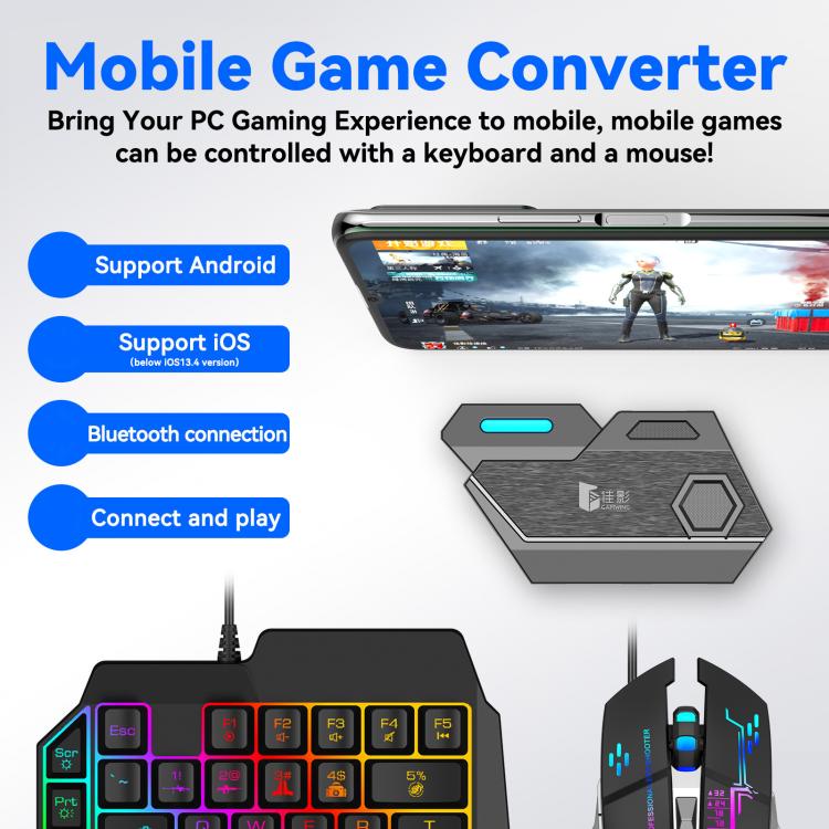 Mobile Game Controller Bluetooth 5.0 Keyboard Mouse Converter