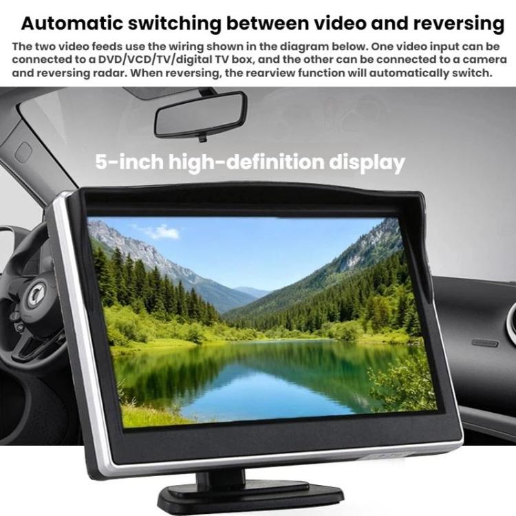 5-Inch Car Display + Reversing Camera System — view 7