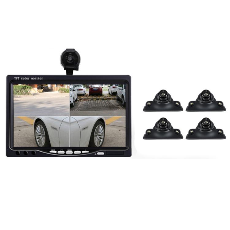 7 inch 4-split Car Display + 4 Light Sensitive 360 Degree Panoramic Reversing Cameras — LED Version