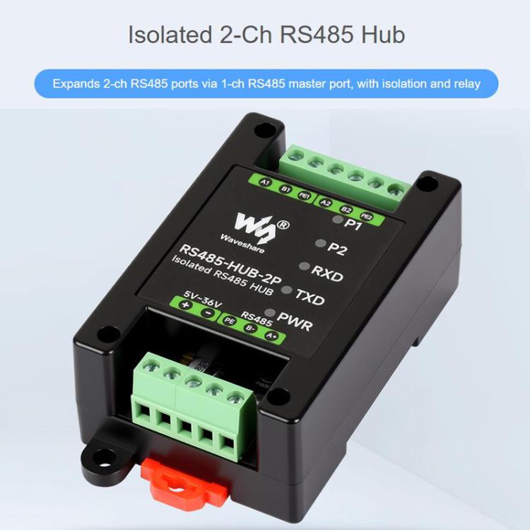Industrial Isolated 2CH Hub Rail Wide Baud Rate Repeater