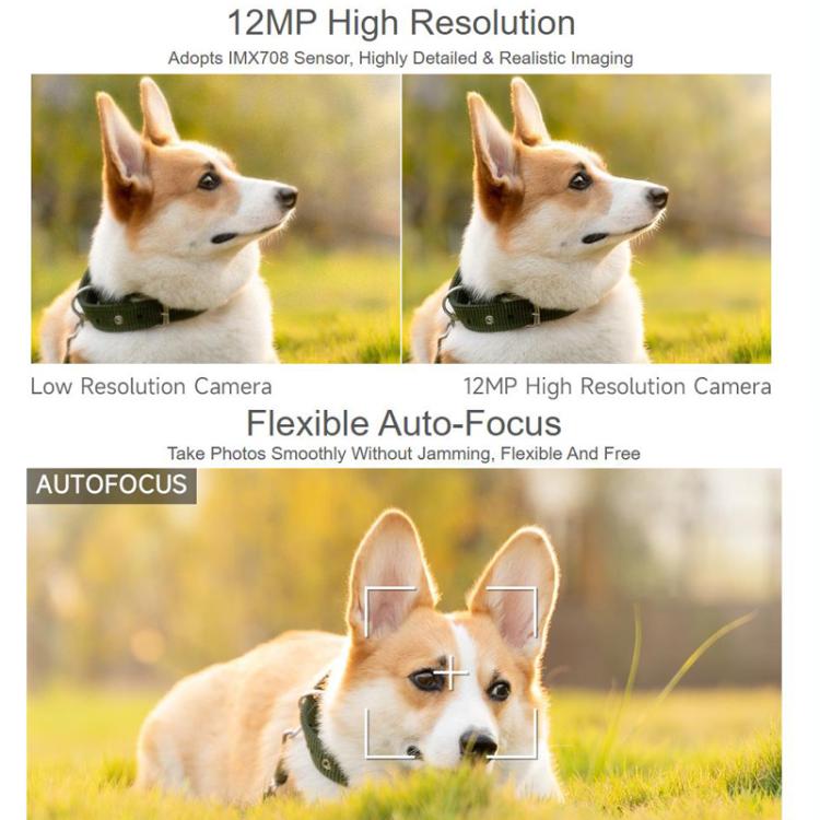 12MP High Resolution Auto Focus Camera Support High Dynamic Range