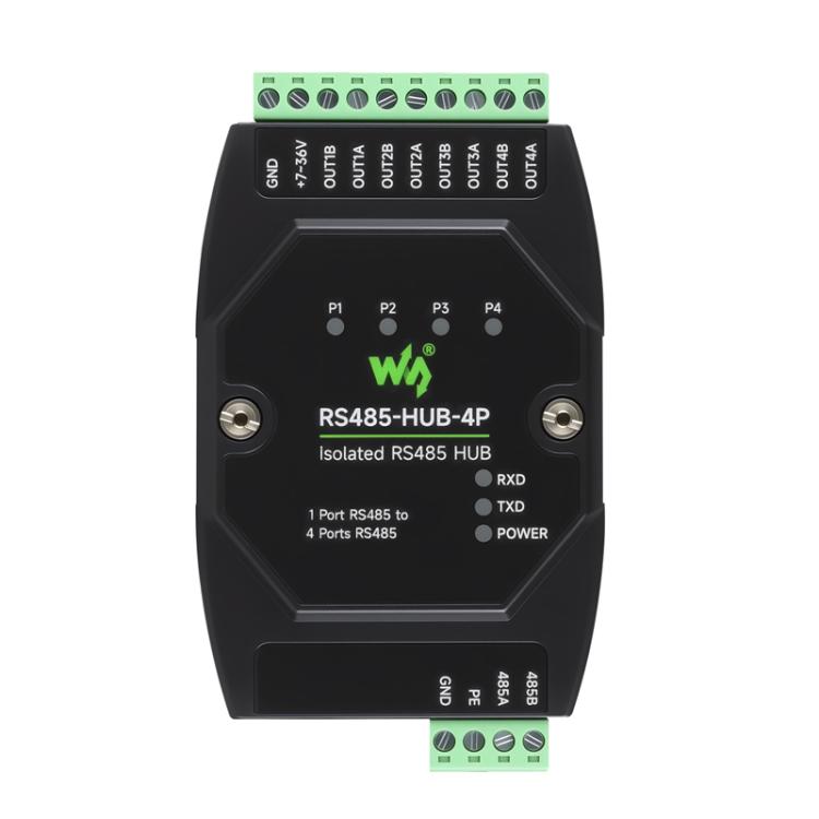 Industrial Isolated 4CH Hub Rail Wide Baud Rate Repeater