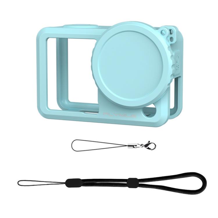 For DJI Osmo Action 6 Flymile Action Camera Lens Shockproof Silicone Case — Blue