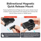 For DJI Osmo Action 6/Nano aMagisn Bidirectional Magnetic Quick Release Adapter 2.0