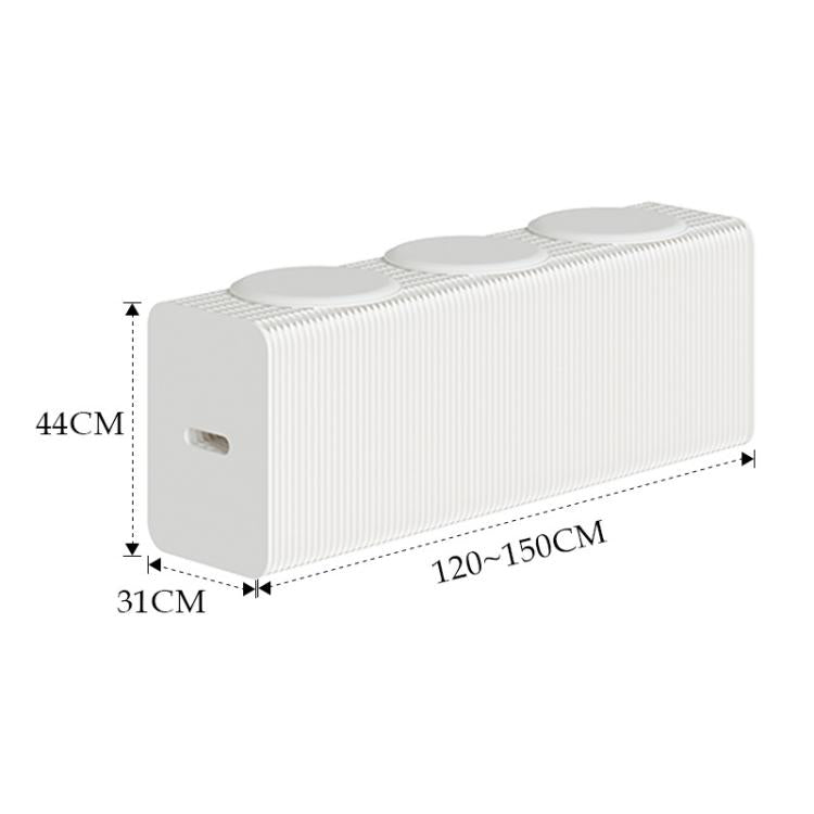 Accordion Expandable Paper Bench Folding Sofa Chair Entryway Stool — Height 30cm 9-Seater White