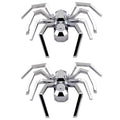 2pcs General Car Metallic Spider Emblem 3D Car Decorative Sticker