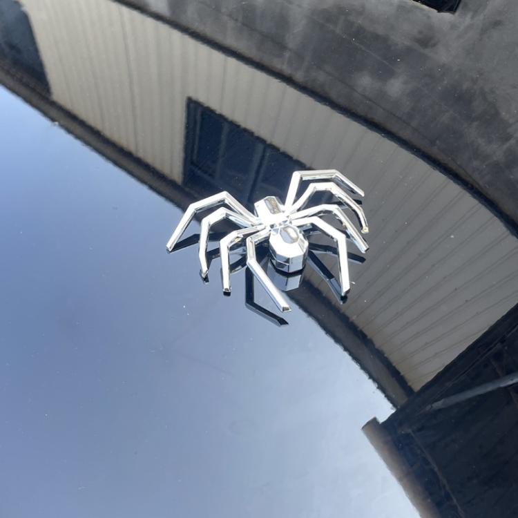 2pcs General Car Metallic Spider Emblem 3D Car Decorative Sticker