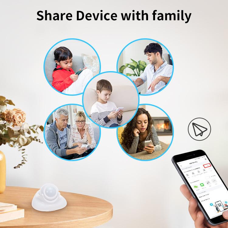 Matter Thread USB-C Power PIR Motion Sensor Smart Home System Compatible With Tuya App Remote Control