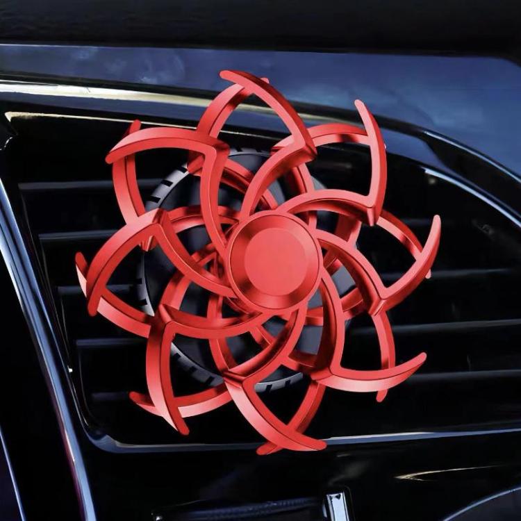 Car Air Vent Ornament With Fragrance Pads Rotating Snowflake Spider Automotive Decoration