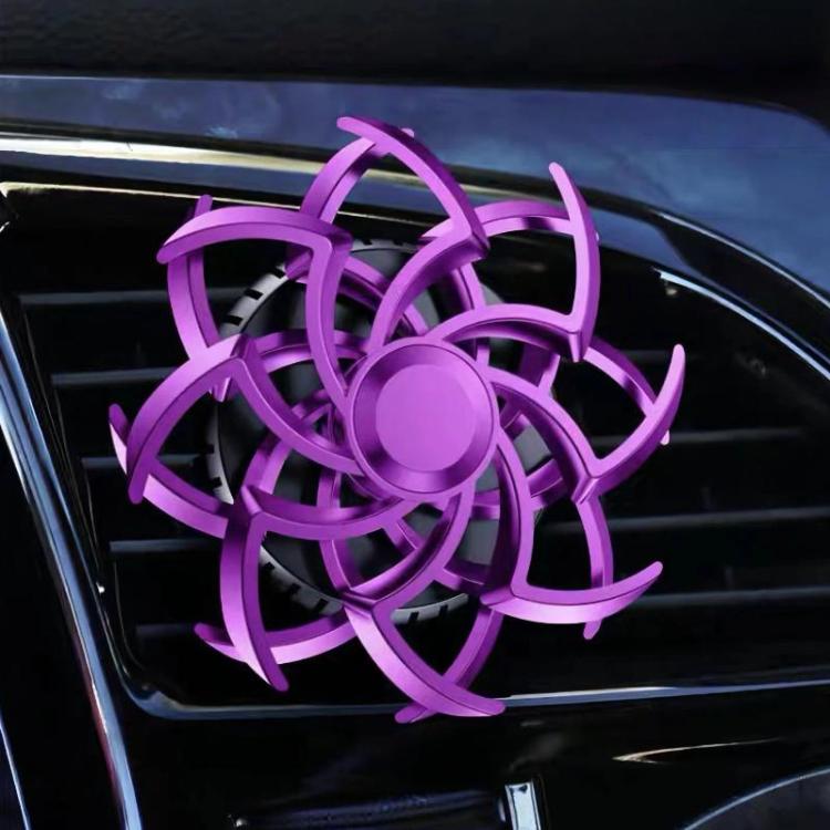 Car Air Vent Ornament With Fragrance Pads Rotating Snowflake Spider Automotive Decoration — Spider Blue