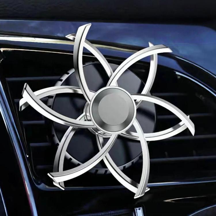 Car Air Vent Ornament With Fragrance Pads Rotating Snowflake Spider Automotive Decoration — Snowflake Red