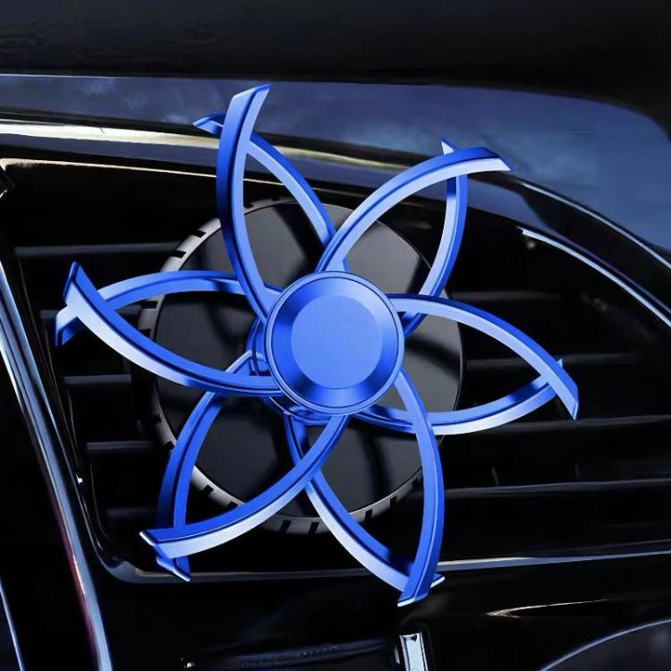 Car Air Vent Ornament With Fragrance Pads Rotating Snowflake Spider Automotive Decoration — Snowflake Sliver