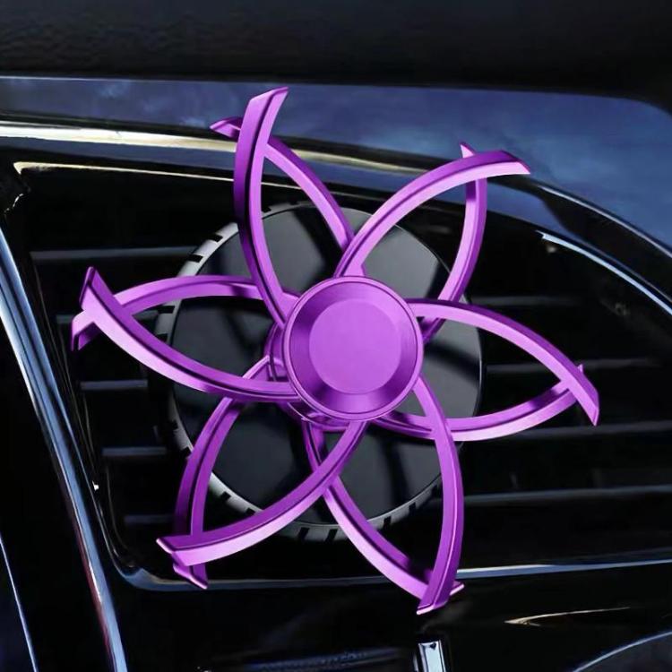 Car Air Vent Ornament With Fragrance Pads Rotating Snowflake Spider Automotive Decoration — Snowflake Blue