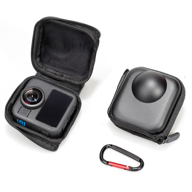 For GoPro MAX2 Compact Hard Shell Carrying Case Protective Storage Bag With Carabiner Clip