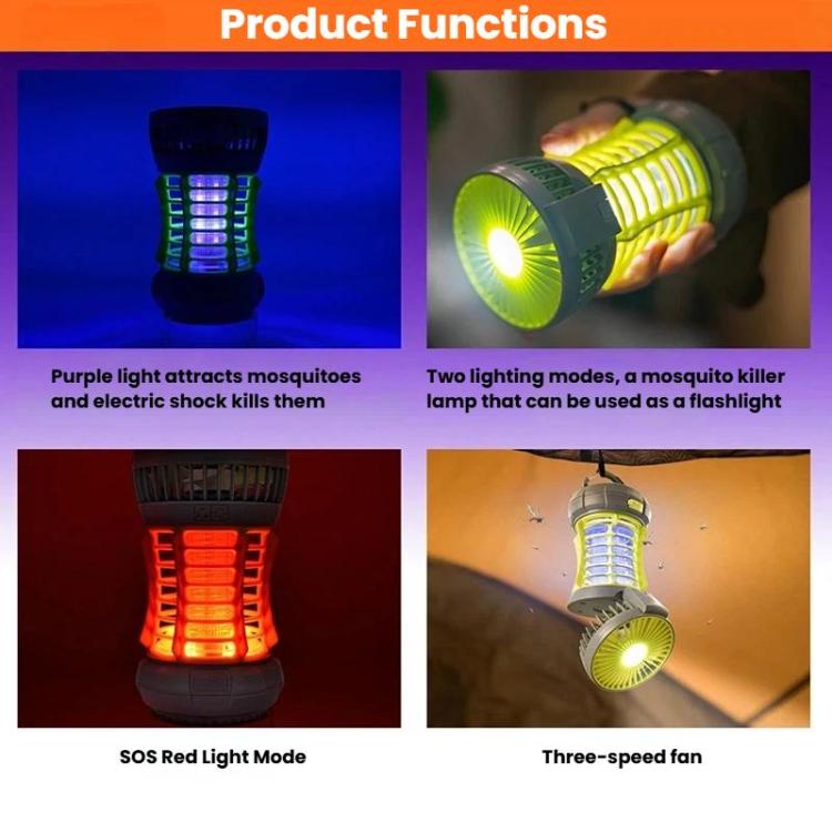 SB-6802 Multi-Functional Waterproof Lighting Fan Mosquito Killer Lamp Portable Hanging Mosquito Repellent — view 4