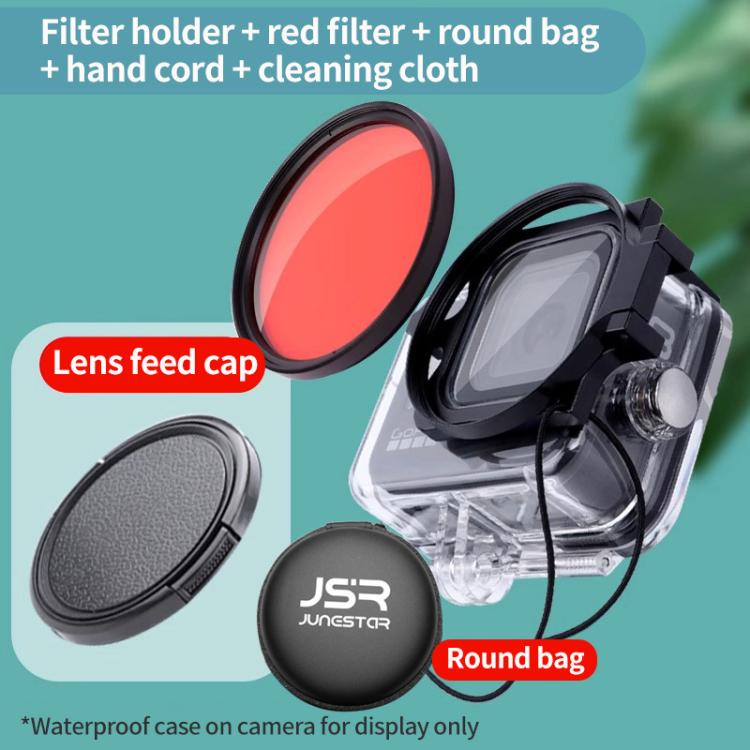 For GoPro HERO13/12/11/10/9/8 Black Action Camera — JSR Filter Adapter Ring+Lens Cover