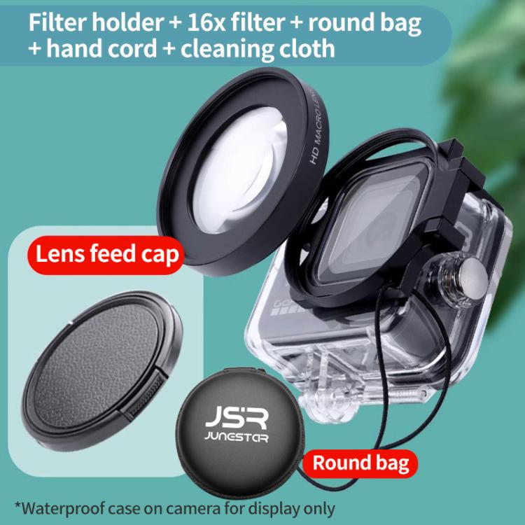 For GoPro HERO13/12/11/10/9/8 Black Action Camera — JSR Yellow Diving Filter With Adapter Ring