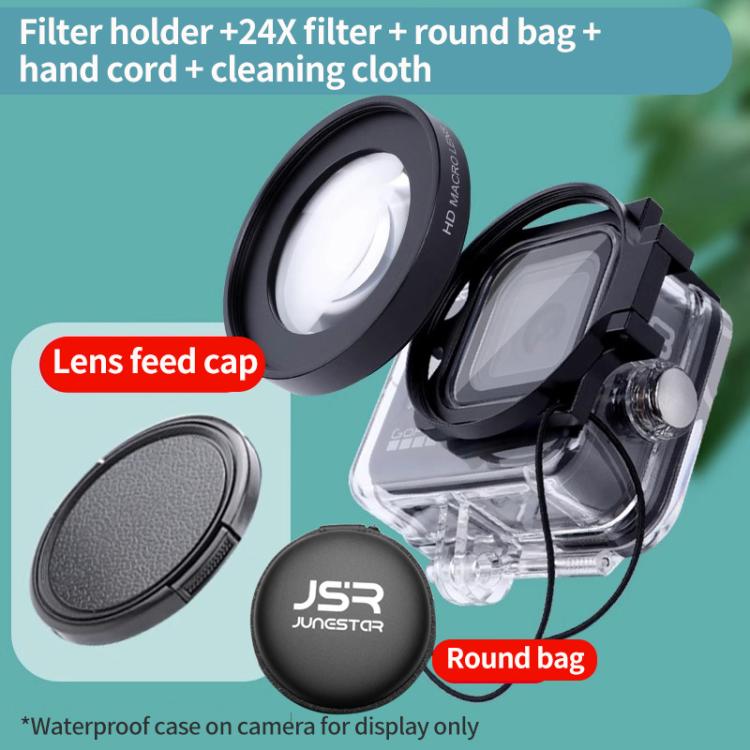 For GoPro HERO13/12/11/10/9/8 Black Action Camera — JSR 16X Macro Filter With Adapter Ring