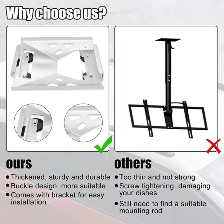 For Starlink Mini PO-919 Car Top Magnetic Installation Bracket Set
