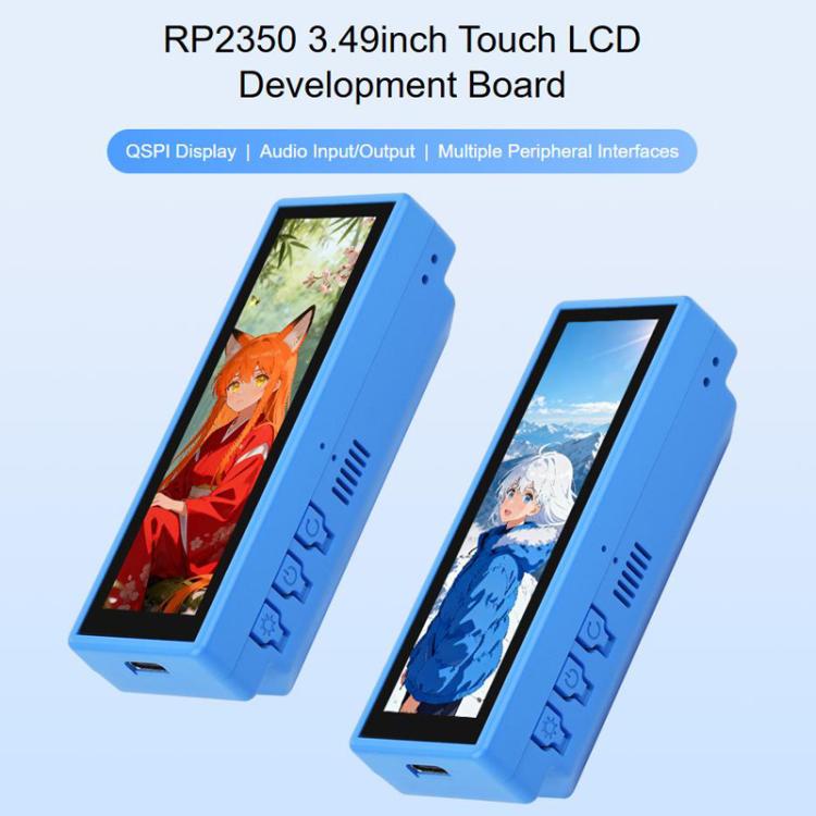 WAVESHARE 3.49 Nch Capacitive Touch Display RP2350 High Performance Development Board 172 X 640 Dual Core Dual Architecture