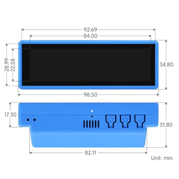 WAVESHARE 3.49 Nch Capacitive Touch Display RP2350 High Performance Development Board 172 X 640 Dual Core Dual Architecture