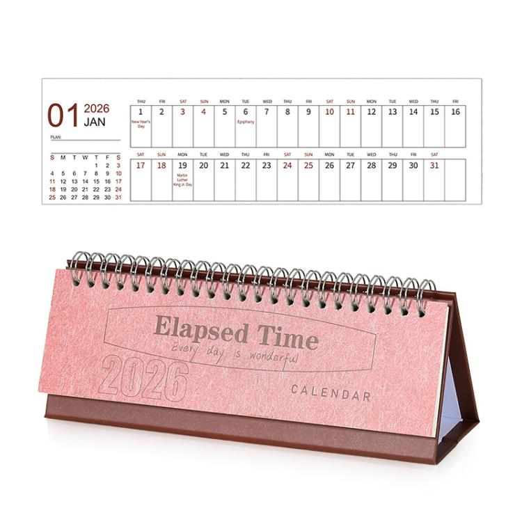 2026 Mini Desk Calendar January - December English Monthly Planner Small Aesthetic Office Calendar — Coffee