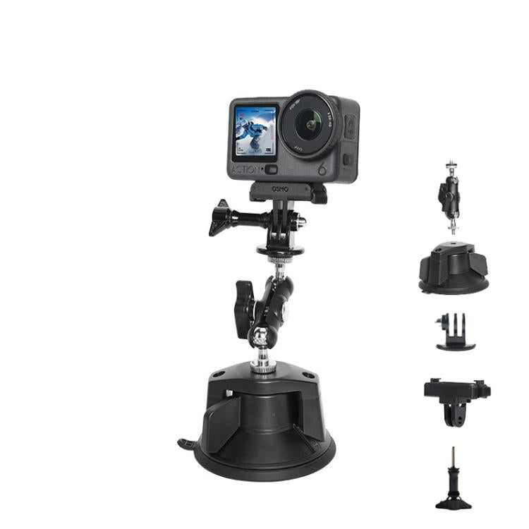 For DJI Osmo Action 6 Suction Cup Mount 360-degree Rotatable Car Windshield Mount with Vacuum Base