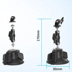 For DJI Osmo Action 6 Suction Cup Mount 360-degree Rotatable Car Windshield Mount with Vacuum Base