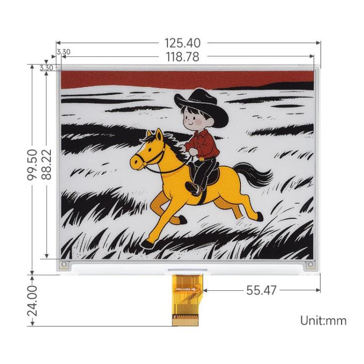 WAVESHARE 5.83 Inch E-Paper 4 Color E-Ink Display Module