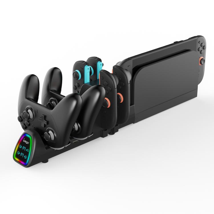 ipega 10-in-1 Charging Dock for Nintendo Switch 2 / Switch Joy-Con & Switch 2 Pro Controllers USB Plug Version