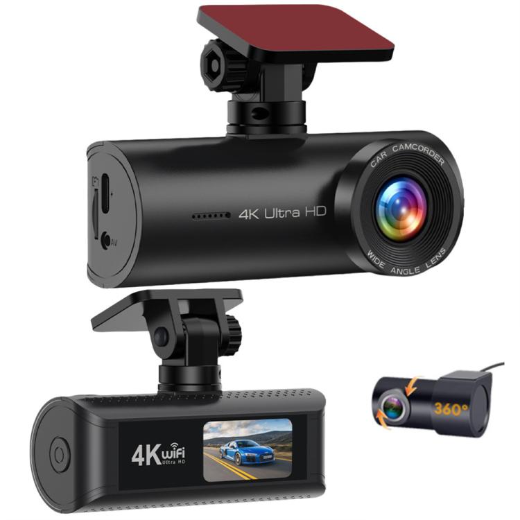 4K Smartphone Connected WiFi High-Definition Dual-Recording Car Dash Cam