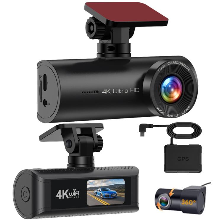 4K Smartphone Connected WiFi High-Definition Dual-Recording Car Dash Cam — view 7