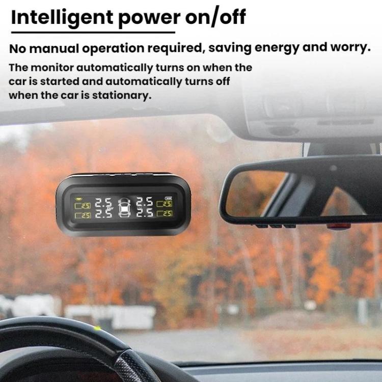 Solar-Powered Wireless Car Tire Pressure Monitor