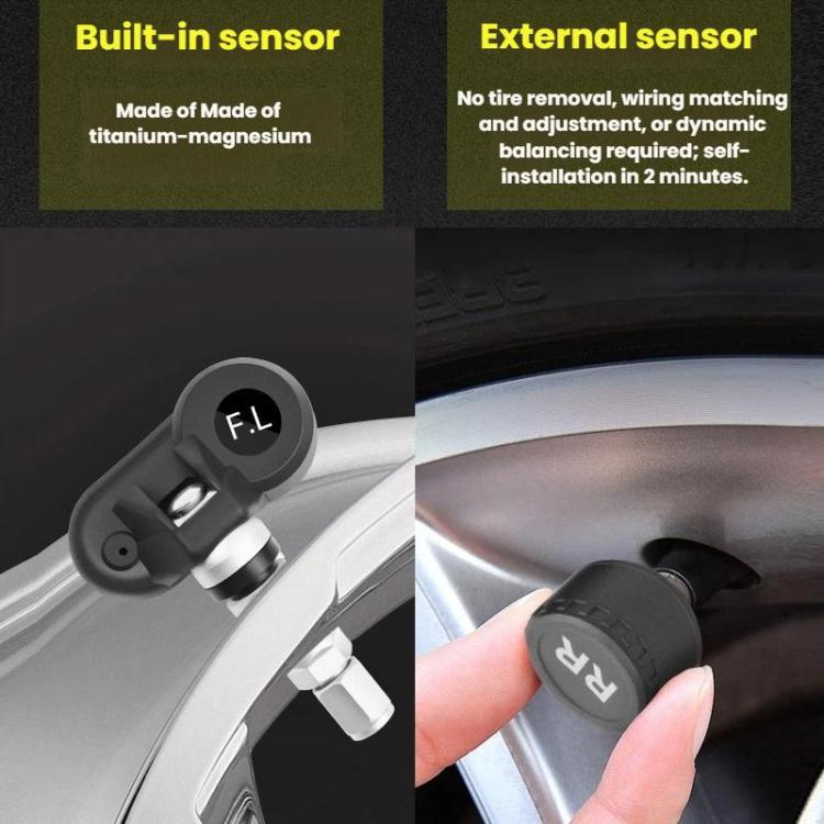 Solar-Powered Wireless Car Tire Pressure Monitor