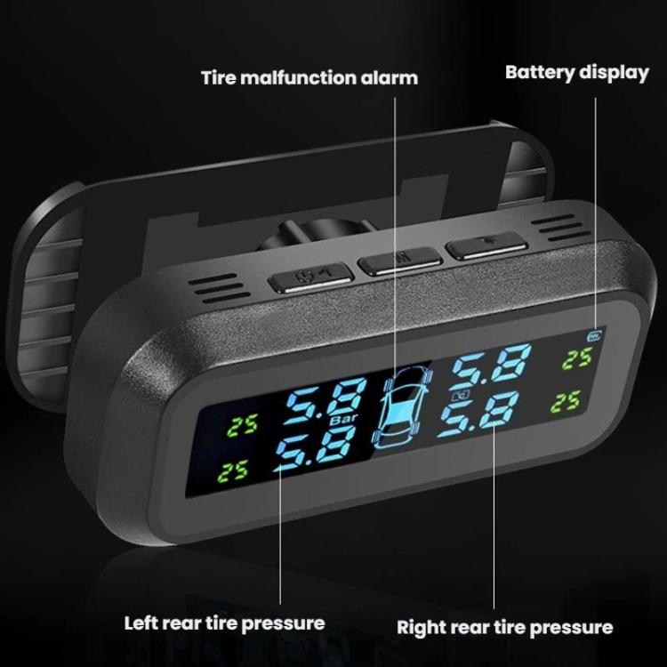 Solar-Powered Wireless Car Tire Pressure Monitor