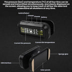 Solar-Powered Wireless Car Tire Pressure Monitor