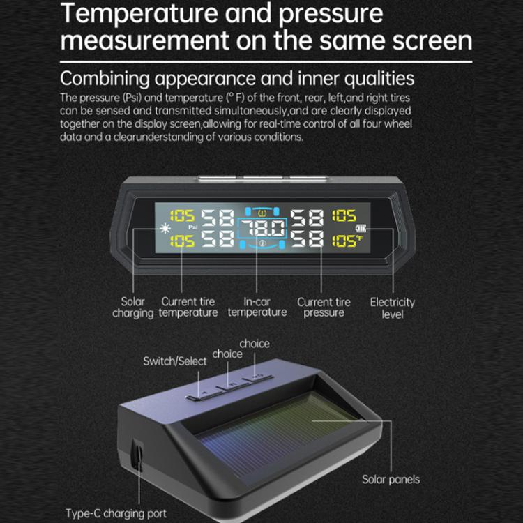 Solar-Powered Ambient Temperature Tire Pressure Monitor