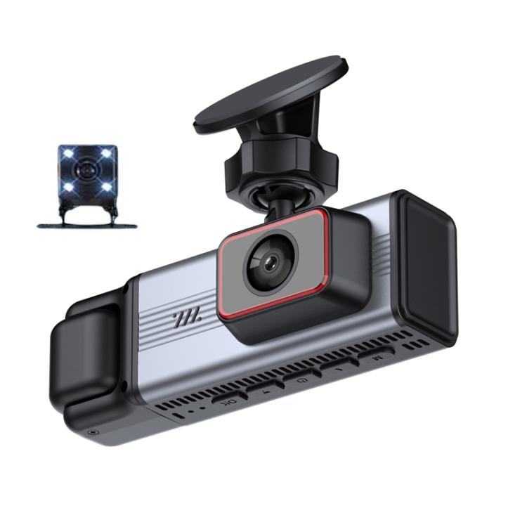 3.16-inch HD 1080P Infrared Night Vision Car DVR — Front + Interior + Rear + Wi-Fi Connectivity