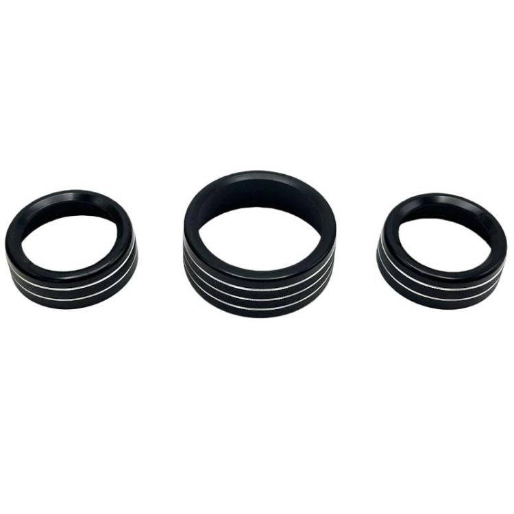 For Dodge Durango / Challenger 3pcs /Set Car Center Console Knob Trim Ring — Red