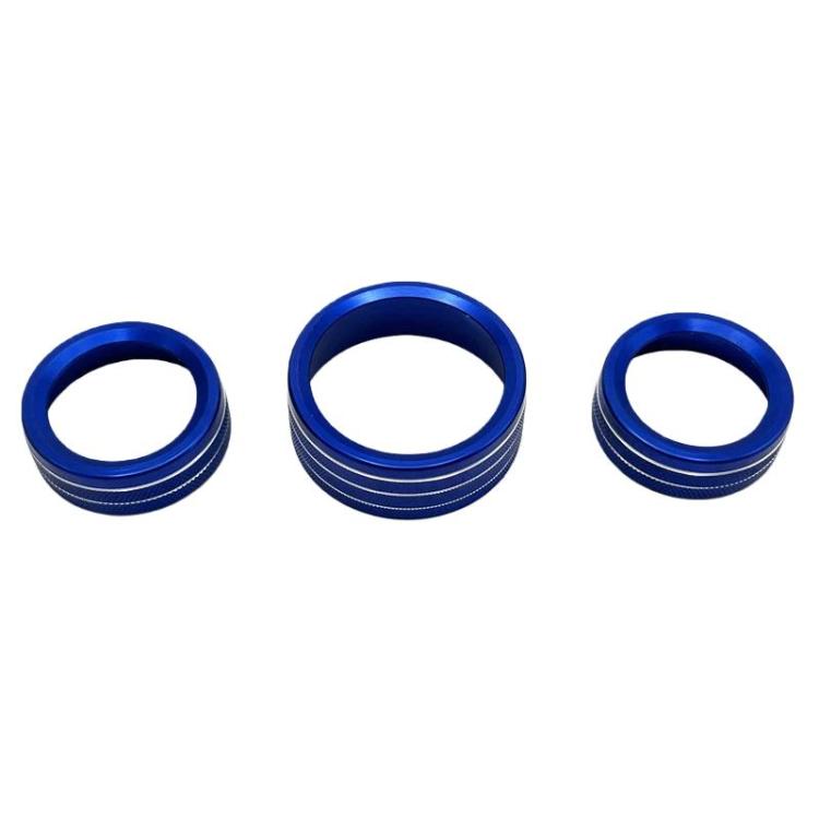For Dodge Durango / Challenger 3pcs /Set Car Center Console Knob Trim Ring — Black