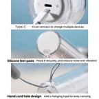 Mini Turbo Convenient USB Dazzling Colorful Light Handheld Fan — view 11
