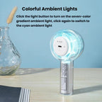 Mini Turbo Convenient USB Dazzling Colorful Light Handheld Fan — view 4